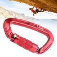 thumbnail image 4 of D Type Carabiner, High Strength Heavy Duty Convenient To Use Easy To Carry And Store Carabiner  For Rock Climbing For Mountaineering For Hiking For Rappelling Red, 4 of 8
