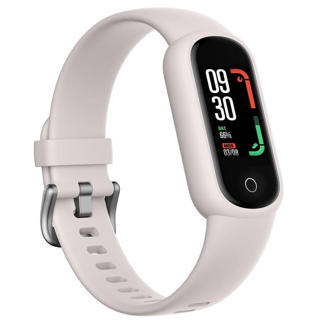 Reloj rastreador de actividad física TOOBUR Band 8 Heart Rate IP68, color beige