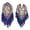 Dark Blue, variant on Russian Style Muffler Warm Scarf with Tassel Women's Traditional Scarf Wrap Shawl Fringes Printing Cape Black One Size
