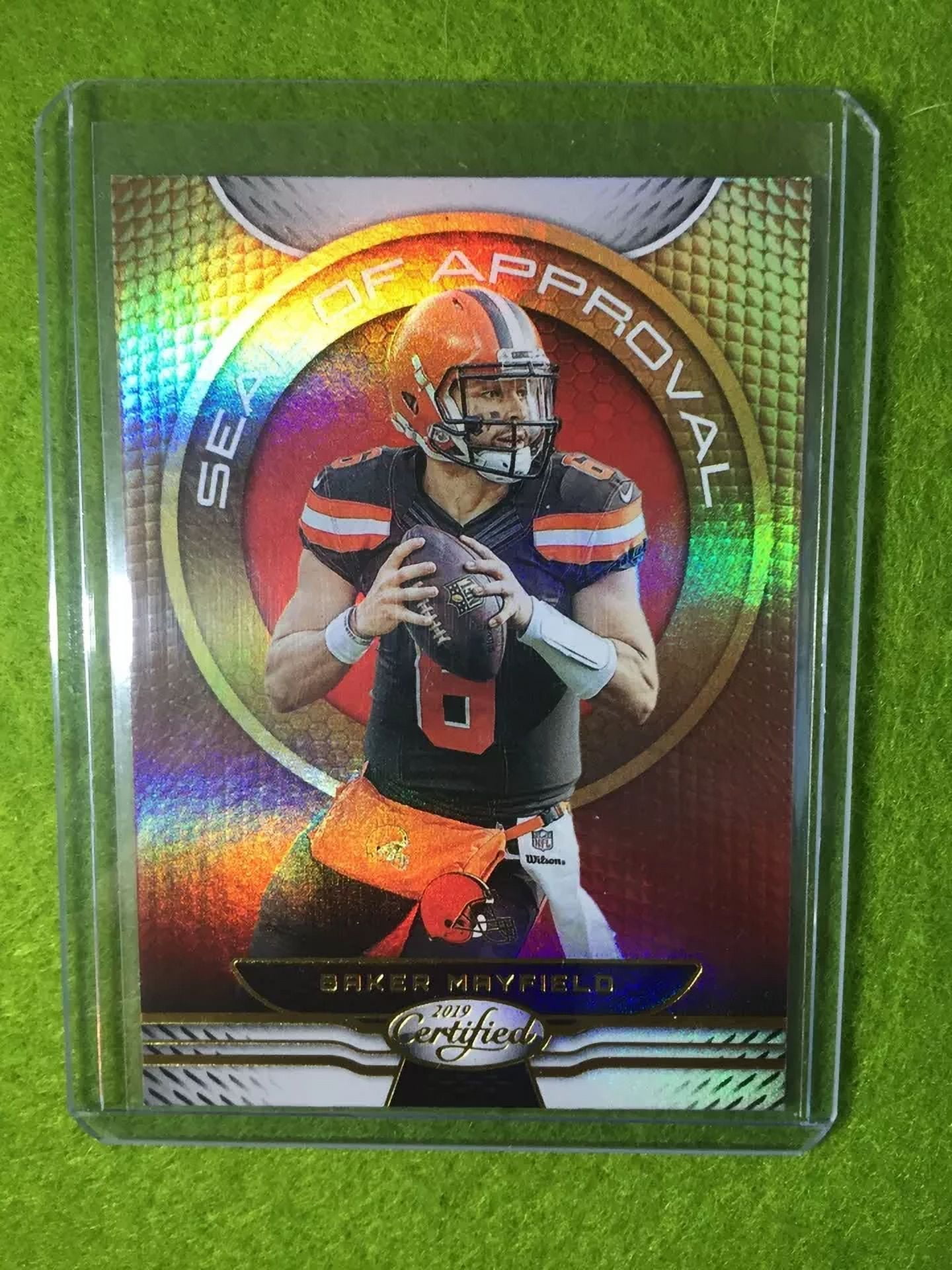 BAKER MAYFIELD PRIZM CARD JERSEY #6 BROWNS REFRACTOR SP 2019 Certified Football