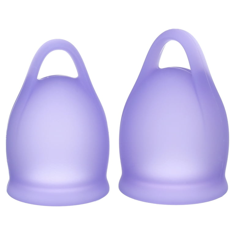 Satisfyer Feel Secure Menstrual Cup - Reusable Period Cup with Removal Stem  - Soft, Flexible Body-Safe Silicone, Easy Insertion & Removal - Includes 2  Cup Sizes for All Flows (Orange) 
