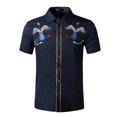 thumbnail image 2 of Birdeem Chemise Imprimée à Manches Courtes Brodée Mode Style Été pour Hommes, 2 of 12