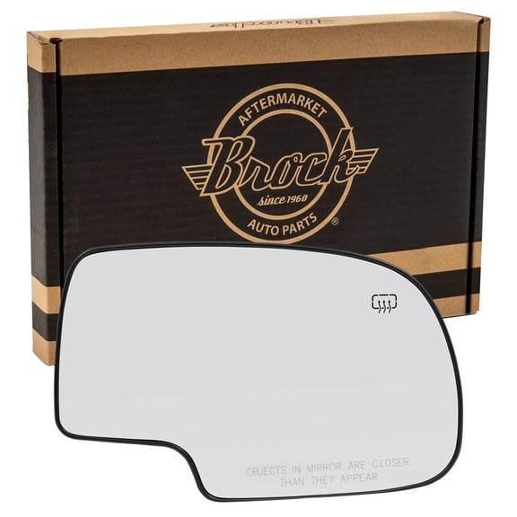 Brock Mirror Glass with Base for 1999-2006 Silverado 1500 Heated Right 88986363 2000-2006 Tahoe