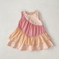 thumbnail image 6 of REDARER Girls Color Block Layered Dress, Sleeveless Lightweight Summer Ruffle Dress for Toddlers & Kids,3-4 Years, 6 of 9