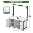 thumbnail image 5 of Uforic 120 Gal Fish Tank Stand w/ Shelf and Cabinet, 1100 Lbs Capacity, Power Outlets, Metal, White, 5 of 8