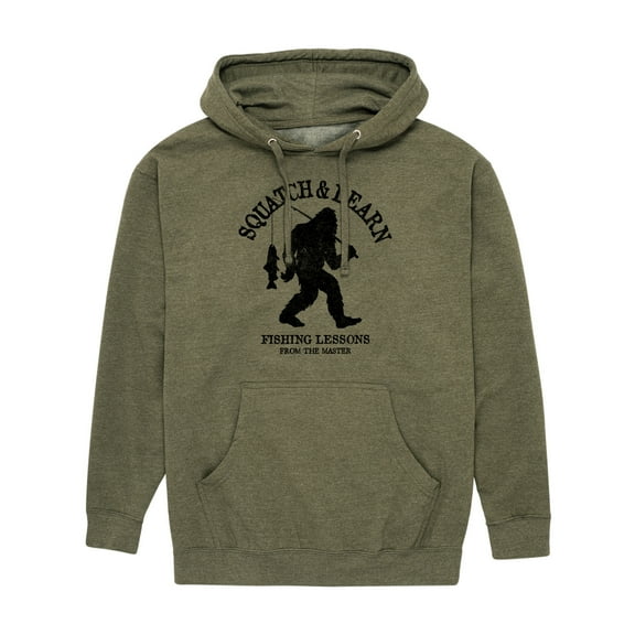 Instant Message - Squatch And Learn - Men's Pullover Hooded Fleece Sweatshirt