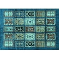 thumbnail image 1 of Ahgly Company Indoor Rectangle Abstract Light Blue Modern Area Rugs, 7' x 10', 1 of 4