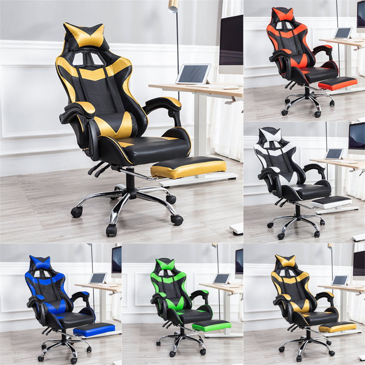 Gamers/Youtubers/ Office Racing Style Gaming Chair Adjustable 