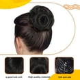 thumbnail image 7 of LHWEN Clip Flower Bud Head Bride Hair Accessories Insert Comb Hair Bun Ball Head Nine Flower Wig Hair Bag Beauty Salon Straight Hair Fun Lace Wavy Curls Braided Hair Synthetic Hair bohon Perfect, 7 of 7