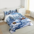 thumbnail image 3 of Feelyou Winter Snow House Queen Comforter Set, Cartoon Jungle Bear Bedding Sets, Western Rustic Farmhouse Reversible Bedding Comforter Set, Luxury Bedroom Decor, 3-Piece, 3 of 8