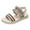 Beige, variant on Children'S Sport Sandals Girls' Cute Sandals Kids' Summer Shoes Little/Big Kids Girls Summer Flat Open Toe Sandals Ruffle Striped Pattern Pu Sandals Beach Shoes Daily Shoes