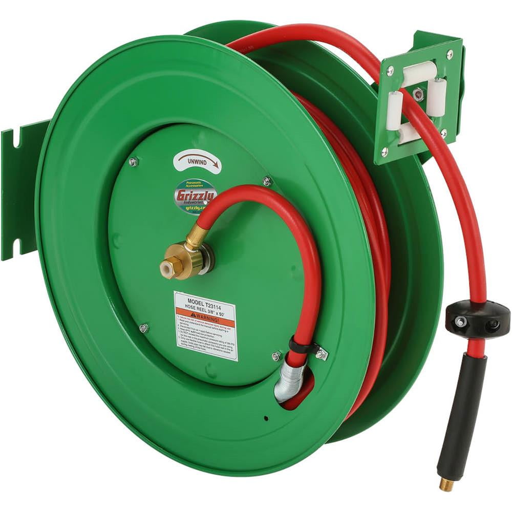Grizzly T23114 3 8" x 50' Retractable Hose Reel by