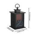 thumbnail image 2 of Fireplace Lanterns Decorative,Small Fire Place,Flame Effect LED Fire Lamp,Battery Operated USB Charge Portable Fireplace,Indoor Outdoor Christmas Decoration (No Heater Function Black),C, 2 of 7