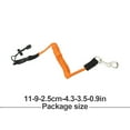 thumbnail image 3 of Greeniant Accesorio de fijación de cuerda de remo de canoa, palas simples antipérdida, cuerdas de resorte, accesorios de fijación flexibles, herramienta Deportes acuáticos Naranja Greeniant OD019461-03, 3 of 6