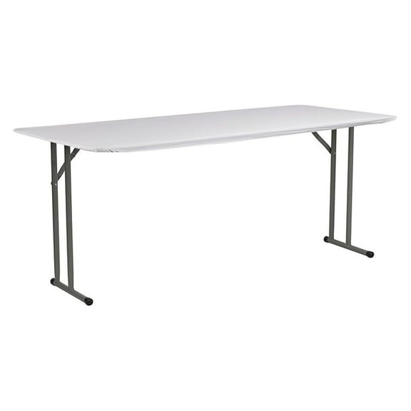Kwik-Covers 6' x 18" Narrow/Skinny Rectangle Fitted Plastic Table Covers 18" x 72", Bundle of 5 (White)