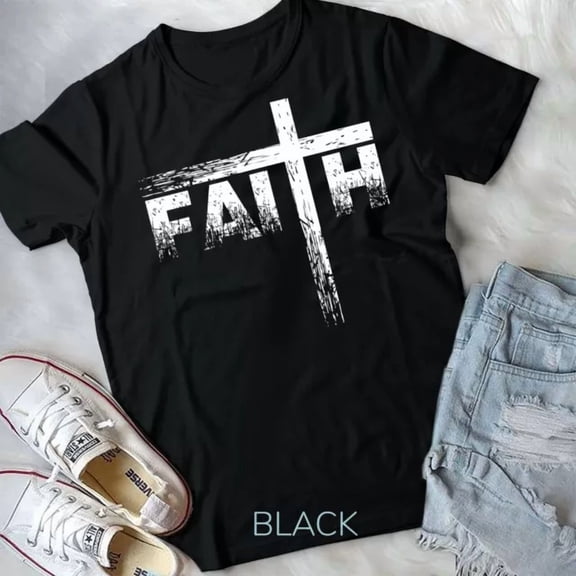 Christian Faith & Cross T-Shirt Christian Faith T Shirts Unisex T-Shirt