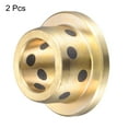 thumbnail image 3 of Uxcell 12mm x 18mm x 12mm Flanged Sleeve Bearings Wrapped Oilless Bushings Brass 2 Pack, 3 of 5