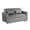 Dark Gray, variant on 54" 3-Level Adjust Convertible Sofa Bed, Pull-Out Loveseat Sleeper with Velvet Fabric, Modern Loveseat Sofa Sleeper with Quick Pull for Living Room, Black