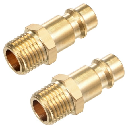 Uxcell 1/4NPT Male Thread to 12mm OD Hex Brass Barbed Fitting Adapter 2 ...