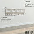 thumbnail image 4 of Prepac Hanging Entryway Wall Shelf, 60" Wide, 4 of 10