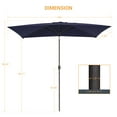 thumbnail image 3 of Sonerlic 10 x 6.5ft Outdoor Patio Table Umbrella with Hand Crank and Push Button Tilt for Deck, Poolside and Garden,Navy Blue, 3 of 9