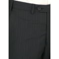 thumbnail image 6 of Salvatore Exte Men's Suit Modern Two Button Jacket Flat Front Pants Striped Dark Navy, 6 of 6