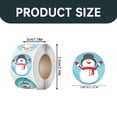 thumbnail image 3 of 1000 Pcs Merry Christmas Stickers Roll 1 Round Christmas Tags Stickers Snowman Bell Christmas Stickers Self Adhesive Xmas Decorative Envelope Seals Stickers for Card, 3 of 8