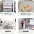 thumbnail image 3 of L Clear Plastic Storage Bins with Lids Stackable and Nestable Storage Boxes with Lids Large Plastic Storage Containers for Garage Closet Kitchen s, 3 of 7