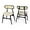 Black Frame, Rattan, variant on Fohfurniture Set of 2 Woven Elbow Wood Dining Chair, Mid-Century Farmhouse Armless Side Kitchen Chairs with Leather Cushion for Restaurant, Home, Dining Room