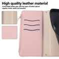 thumbnail image 5 of ELEHOLD Case for Samsung Galaxy A14 5G, Crossbody Wallet Phone Case with Zipper Card Holder, Detachable Strap Folio PU Leather Cover with Stand,Pink, 5 of 9