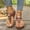 Wine, variant on Caywon Women Flip Flops Thong Sandals, Metal Disc Flat Slide, Open Toe Slip On Summer, Comfortable Ladies Shoes Sandalias Mujer