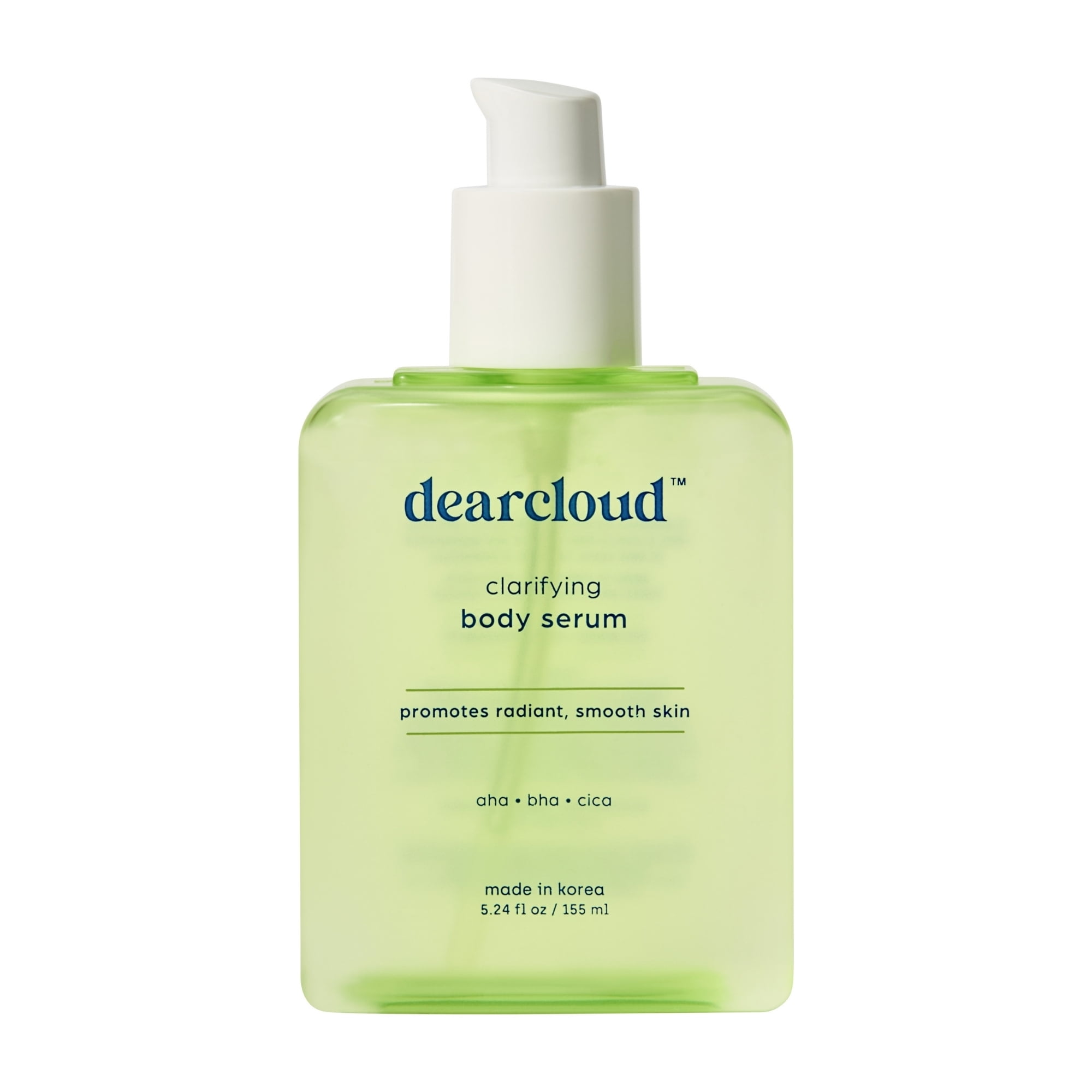dearcloud Clarifying Body Serum – AHA, BHA, & Cica Korean Skincare for Radiant Skin (5.24 fl oz)
