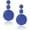 C-BLUE, variant on Boho Ball Earrings for Women, Statement Raffia Round Drop Earrings - Summer Beach Vacation Jewelry