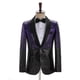 thumbnail image 1 of Vestido de actuación para caminar con lentejuelas degradadas para hombre, traje colorido, Top + pajarita, chaqueta de traje de presentador de club nocturno, 1 of 2