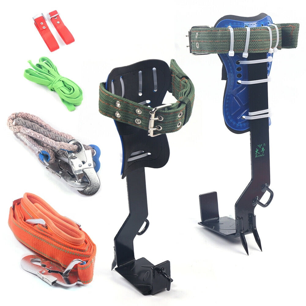 XKH Tree/Pole Climbing Spike Set Safety Belt Strap Rope Adjustable Stainless Steel P/N: ET-OUTDOOR002-RAW 