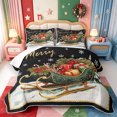 thumbnail image 2 of Manfei Rustic Christmas Animals Quilt Full,Xmas Holiday Season Full Bedspread Sets,3pcs,1 Coverlet and 2 Pillowcases, 2 of 7