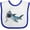 White and Royal, variant on Inktastic Great White Shark Boys or Girls Baby Bib