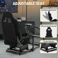 thumbnail image 5 of Marada Racing Simulator Cockpit Stand with Game Seat Fit for G25 G27 G29 G920 T80 T150 T248 PC, 5 of 21
