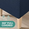 thumbnail image 6 of Rectangle Ottoman Cover, Slipcover For Ottoman, Footstool Cover With Elastic Bands Washable -Navy-Small, 6 of 7
