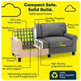 thumbnail image 4 of Pemberly Row Modern 73" Rolled Arm Sofa with Removable Covers Gray, 4 of 16