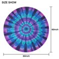 thumbnail image 6 of Blue Purple Tie Dye Pattern Round Tablecloth 60"x60",Wrinkle Wipeable Table Cloth for Kitchen Dining Room Picnic Patio Party, 6 of 6