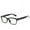 Sand black, variant on Full frame fashion flat mirror men and women with square personality anti-blue light glasses-Black on the outside and blue on the inside-No blue light