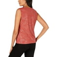 thumbnail image 2 of JM Collection Womens Petites Metallic Scoop Neck Shell, 2 of 2