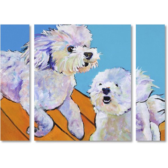 Trademark Fine Art "Catch Me" Canvas Art by Pat Saunders-White Three Panel Set