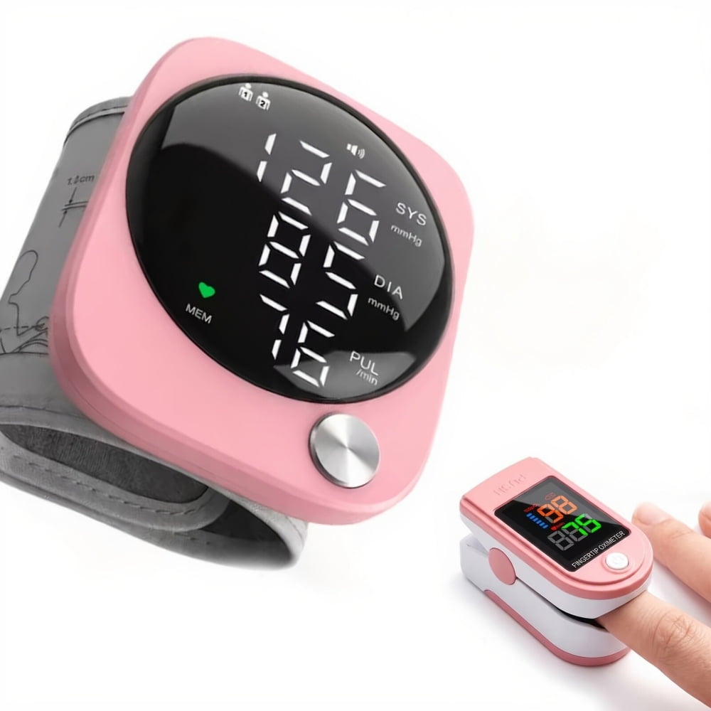 Automatic Wrist Blood Pressure Monitor – Large LCD Display with Voice Alerts, USB Rechargeable, Irregular Heartbeat & Pulse Detection, Adjustable Cuff for Seniors, Ideal Gift for Parents