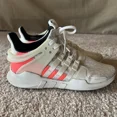 thumbnail image 3 of Adi-das EQT Support ADV White & Neon Knit Youth Size 5 / US WOMENs 6 Sneakers., 3 of 6