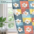 thumbnail image 4 of Yayeee Window Curtains Light Filtering 63"x42" Grommet Panel Pair Home Living Room Decor, Yellow Checkered Daisy, 4 of 7