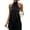 Black, variant on OIOLOYJM Women Satin Halter Top Y2K Halter Neck Lace Trim Asymmetrical Hem Tank Top Elegant Casual Sleeveless Open Back Going Out Crop Tops Black L