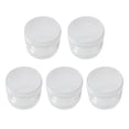 thumbnail image 3 of White Plastic Storage Boxes with Lid for Bathroom Use Clear and Design South Korea 5pcs, 3 of 3