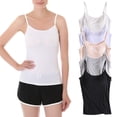 thumbnail image 2 of Women's with Built in Padded Bra Adjustable Spaghetti Strap Tank Top Comfort,M-6XL, 2 of 12